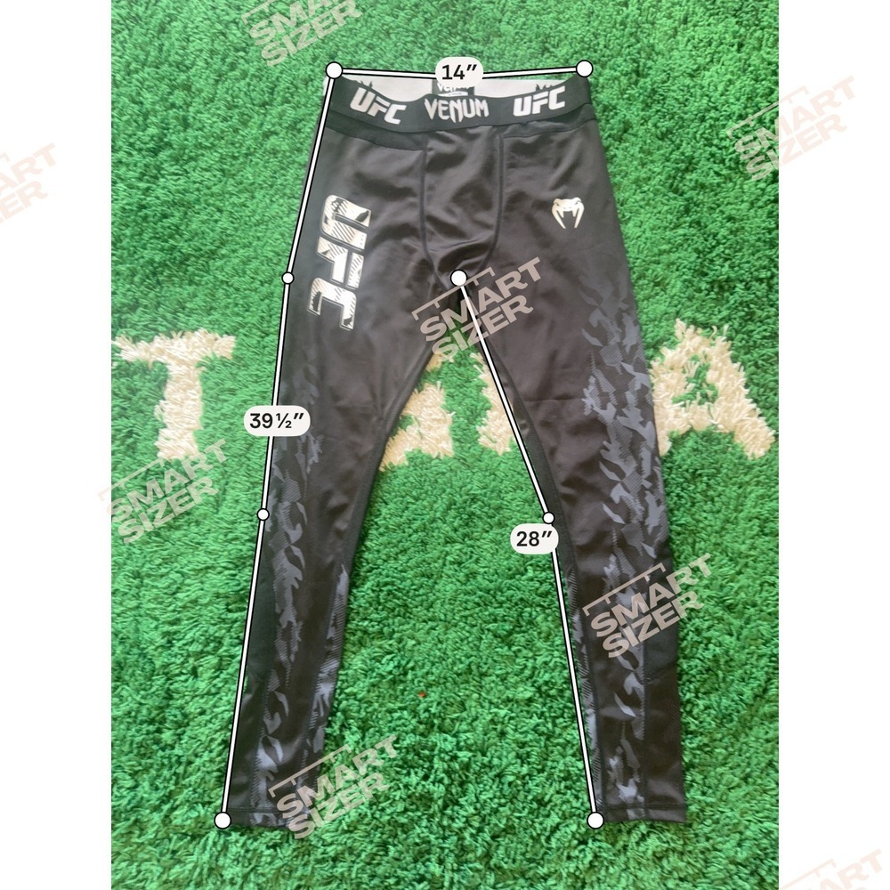 Venum UFC Authentic Fight Week Mens Compression Spats Leggings Black Grey Large